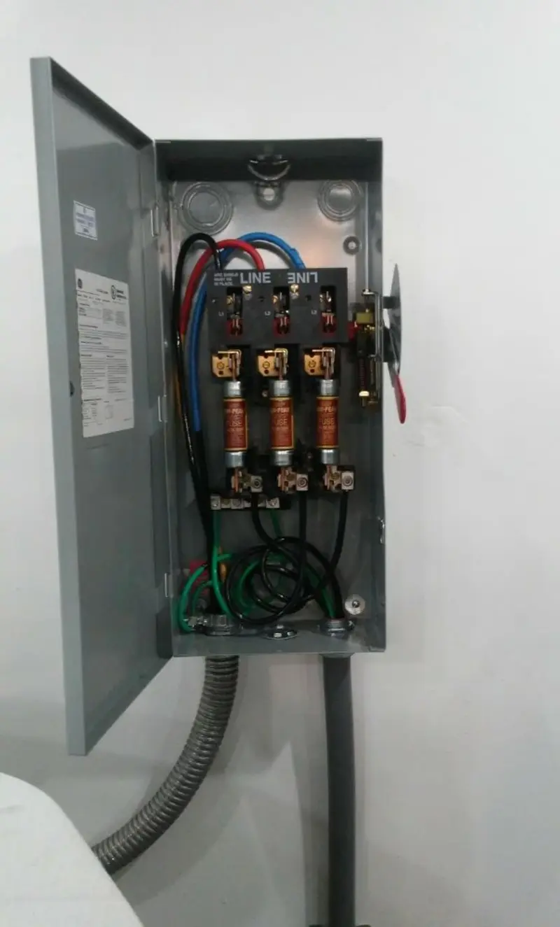 Three-phase disconnect switch installed for Electrical Wiring & Rewiring in Avon Lake